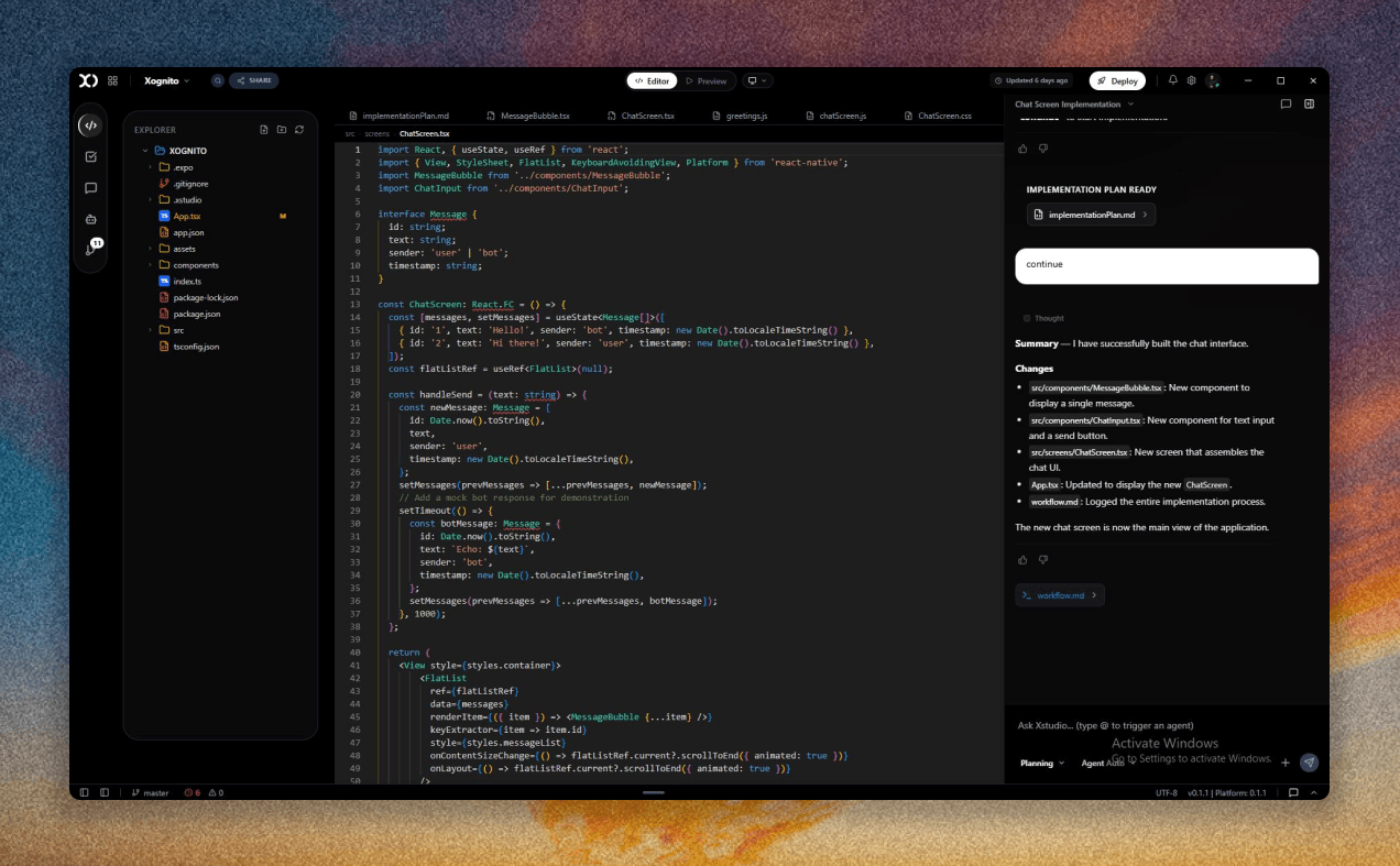 XStudio command center preview